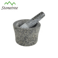 13x11cm Black Granite Stone Mortar and Pestle